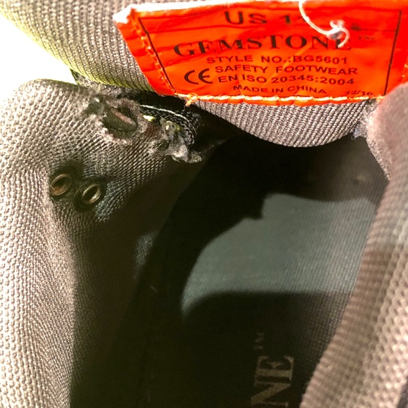 Gemstone black steel toe safety shoe size 11. - Picture 7 of 8